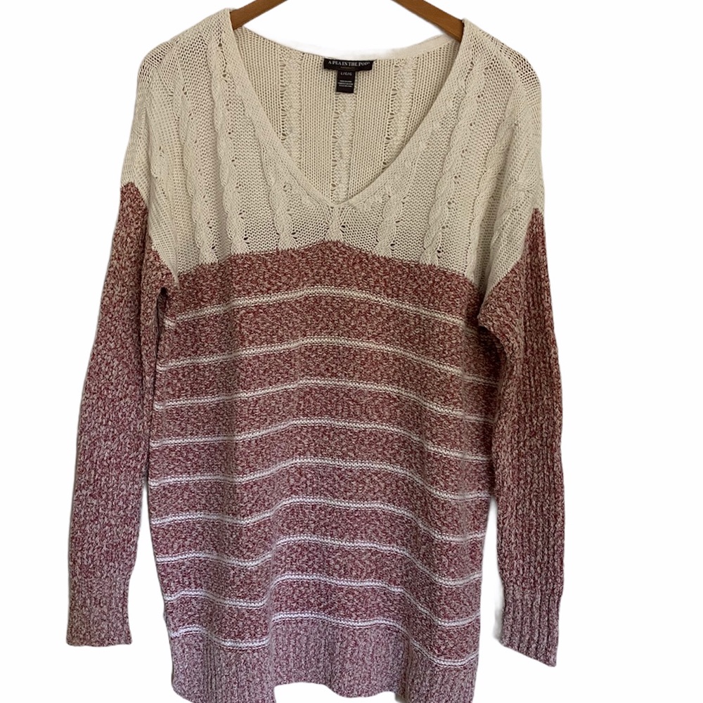 Pea In The Pod V neck knit Maternity Sweater